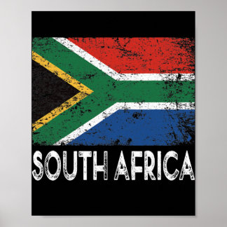 Poster Distorsion Patriotique Afrique du Sud Drapeaux Hom