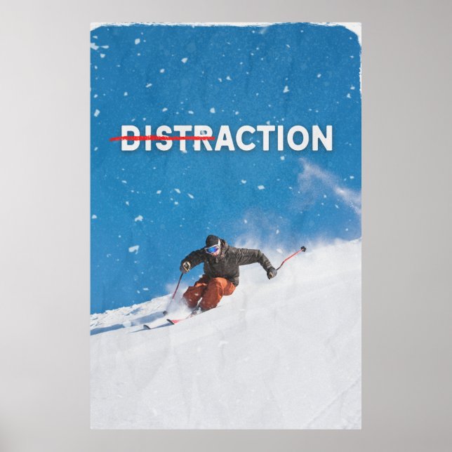 Poster Distraction (Action). Motivational (Devant)