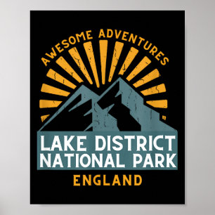 Poster District des lacs d'Angleterre Parc national Lacs