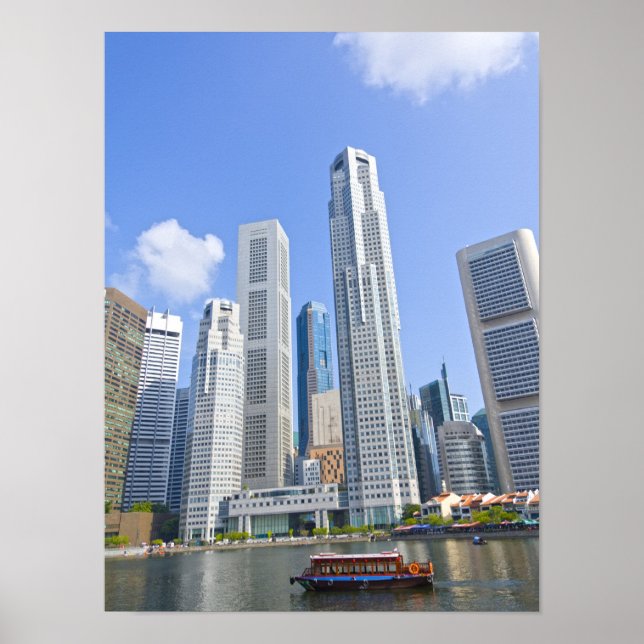 Poster District financier de Singapore Highrise Skyline (Devant)