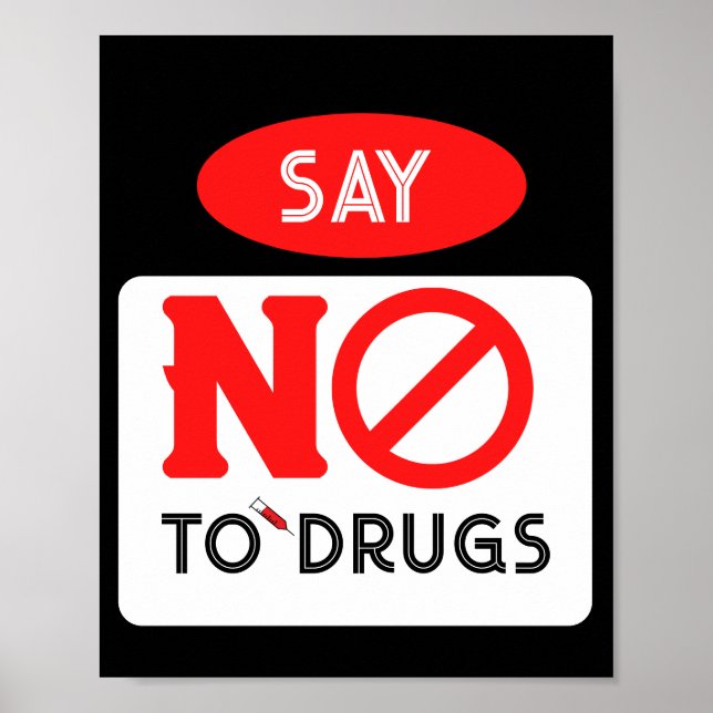 Poster Dites non à l'affiche sur les drogues (Devant)