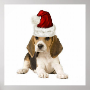 Poster Ditzy Dogs~Poster original~Beagle~Noël