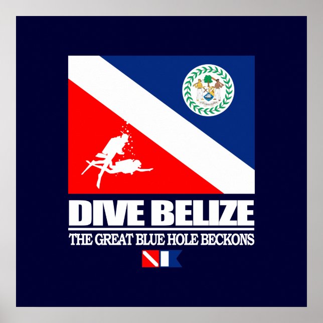 Poster Dive Belize (Devant)