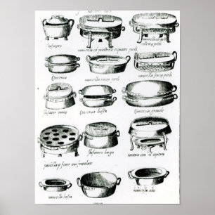Poster Divers navires de cuisine, 1570