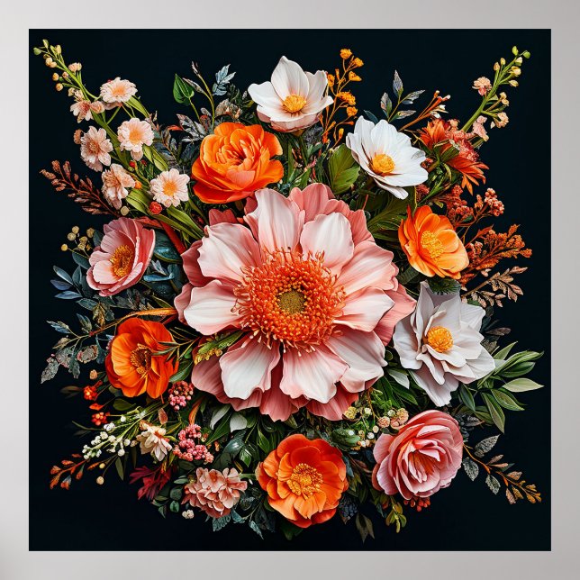 Poster Diverses fleurs (Devant)