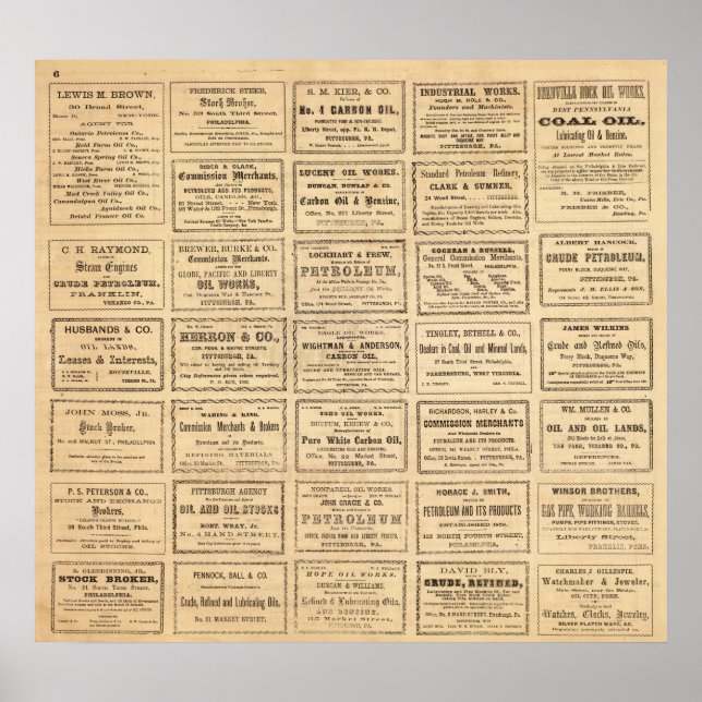 Poster Diverses publicités pétrolières (Devant)