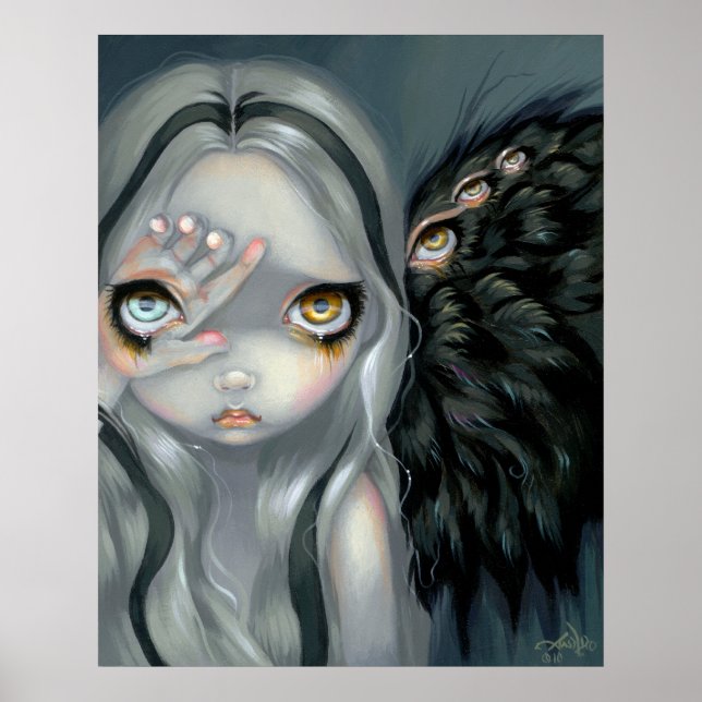 Poster Divine Main ART IMPRIMER gothique ange surréaliste (Devant)
