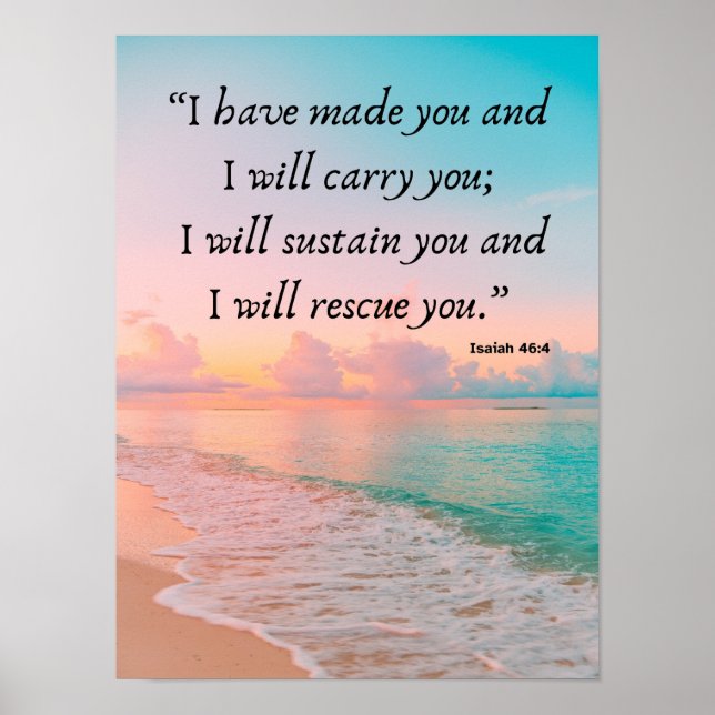 Poster Divine Strength in Every Season – Isaiah 46:4  (Devant)