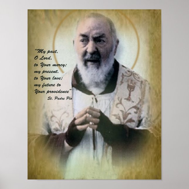 Poster Divine Trust, Padre Pio (Devant)
