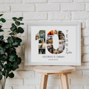 Poster dix ans ensemble Mariage Anniversaire 18 Photo