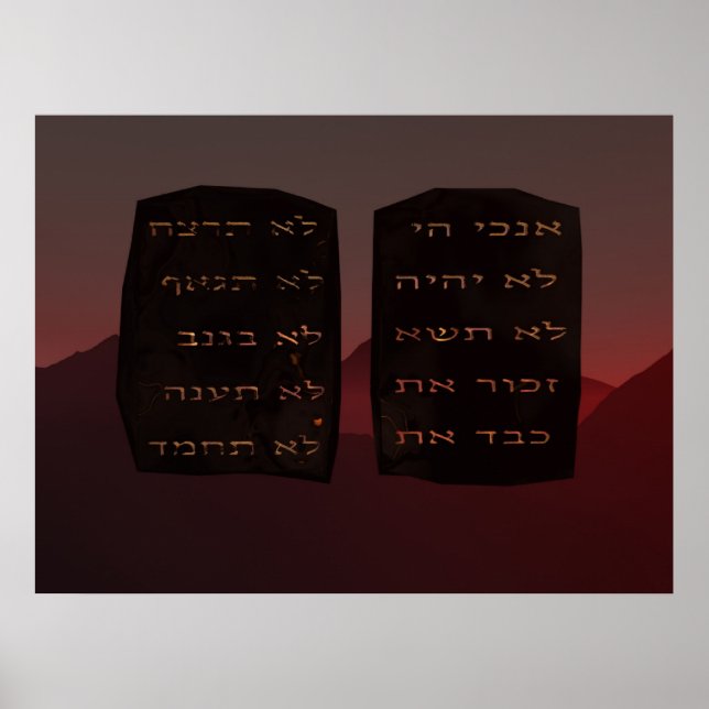 Poster Dix commandements (Devant)