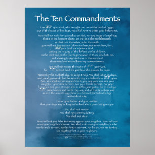 Poster Dix Commandements Bleu
