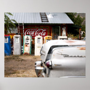 Poster Dixon, Nouveau-Mexique, États-Unis. Voiture ancien