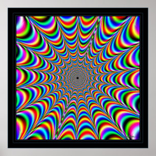 Poster Dizzage de l'araignée de couleur Web