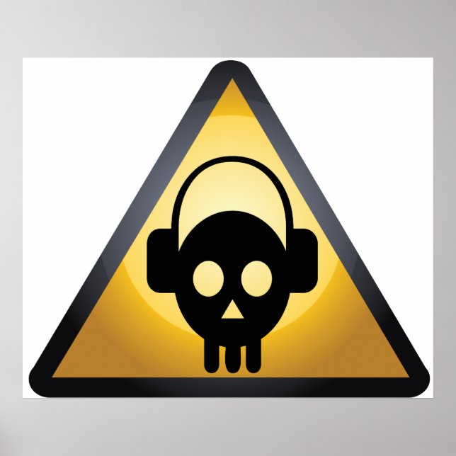 Poster DJ Carton Skull (Devant)