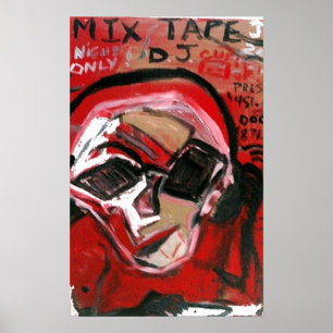 POSTER DJ MIX TAPE RED