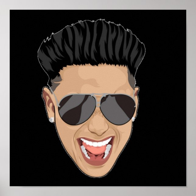 Poster DJ Pauly D Jersey Face Shore (Devant)