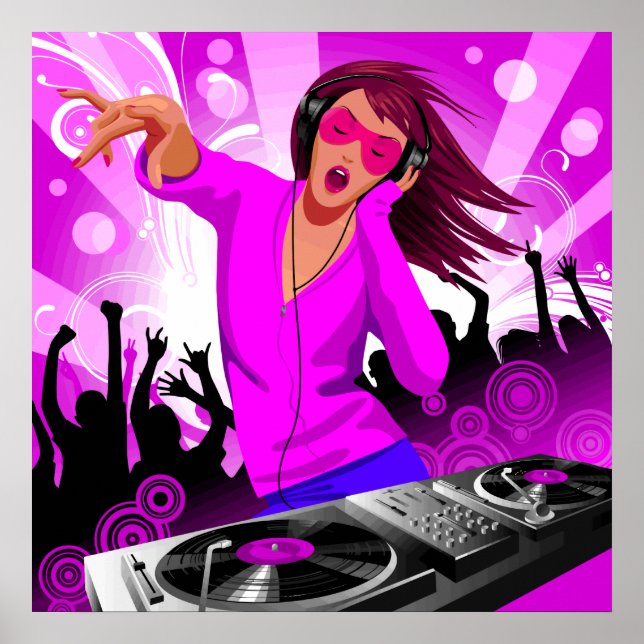 Poster DJ Raver Chick (Devant)