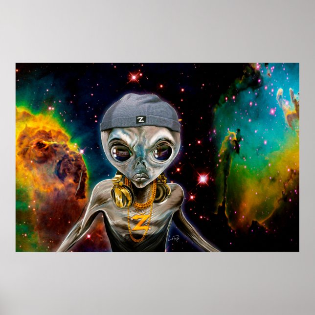 Poster DJ Zedd l'Alien Rave Master (Devant)