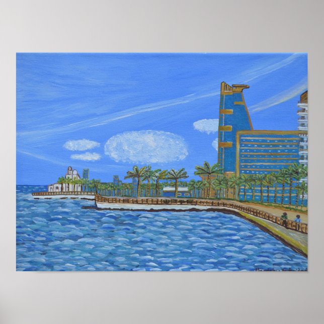 Poster Djeddah arabie saoudite (Devant)