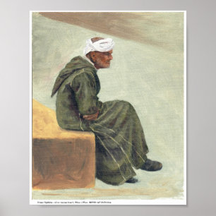Poster Djellaba vert