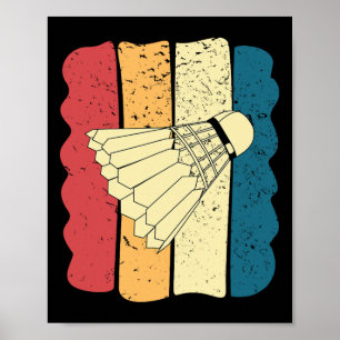 Poster Dminton Homme Drôle Vintage drôle Idée cadeau