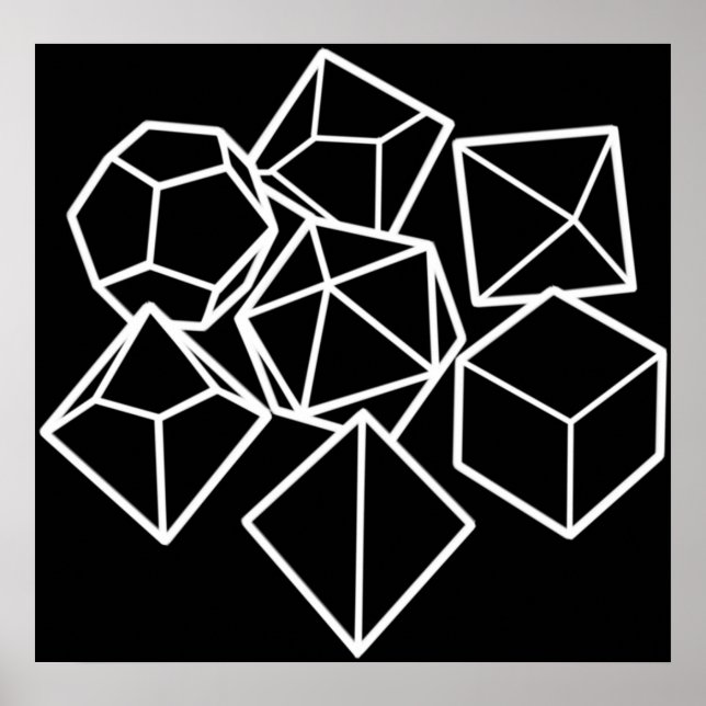 Poster DnD - Jeu de dés (Devant)