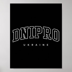 Poster Dnipro Ukraine Tendance Varsity Style Athlétique