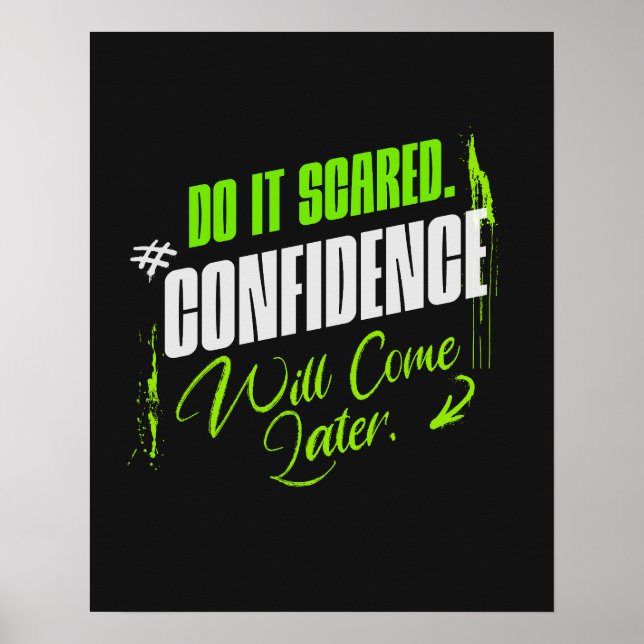 Poster Do It Scared - Motivational Confidence  (Devant)