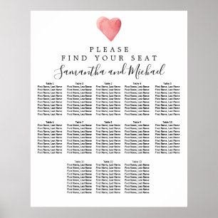Poster do-it-yourself Carnet de sièges Mariages de 13 tab
