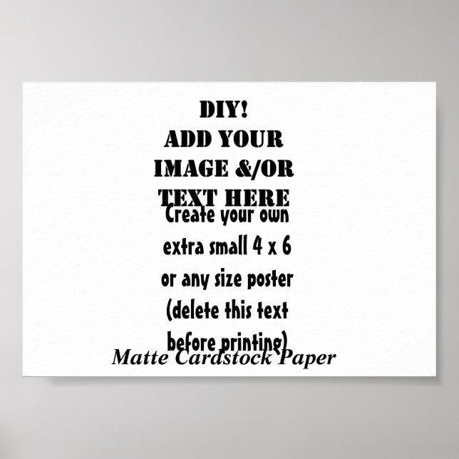 Poster do-it-yourself Créez votre propre papier Cardstock (Devant)