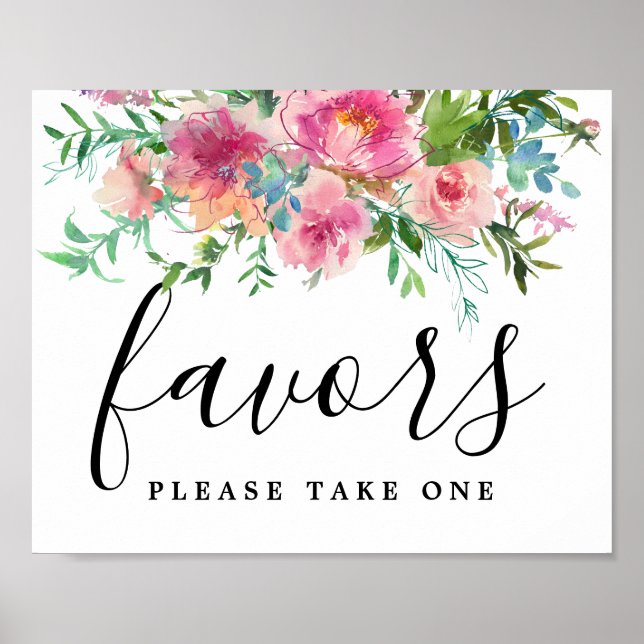 Poster do-it-yourself Rouge Rustique Rose Floral Mariage  (Devant)