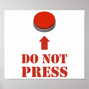 Poster Do Not Press the Red Button