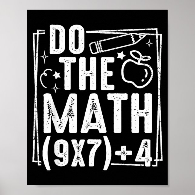 Poster Do The Math 67 Meme 6 7 Funny Six Seven Women  (Devant)