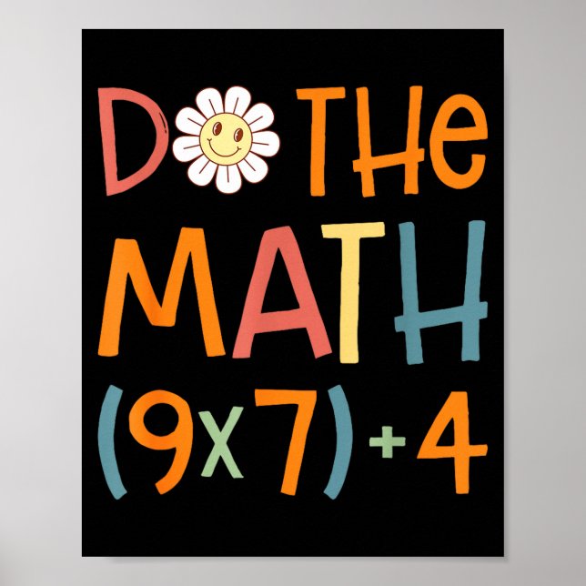 Poster Do The Math 67 Meme Funny Six Seven Math Teacher S (Devant)
