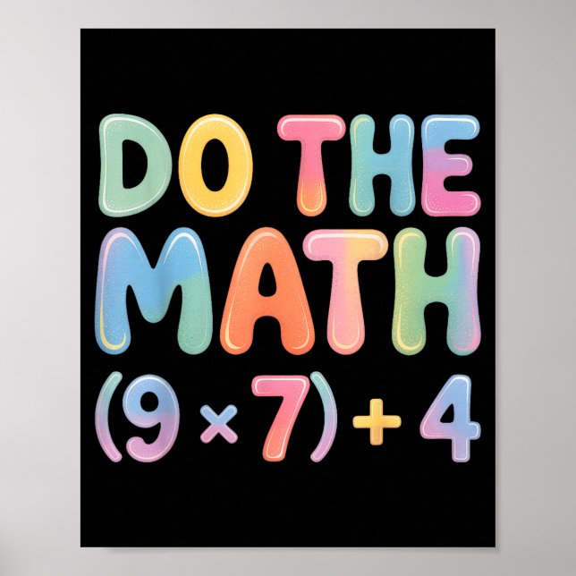 Poster Do The Math 67 Six Seven 6 7  (Devant)