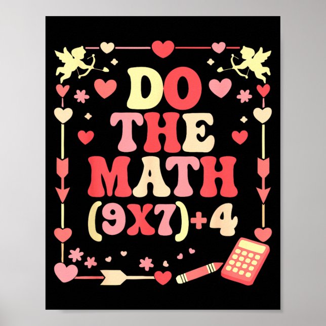 Poster Do The Math Equation Valentine's Day Math Teacher  (Devant)