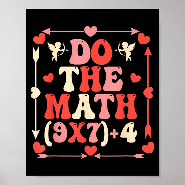 Poster Do The Math Equation Valentine's Day Math Teacher  (Devant)