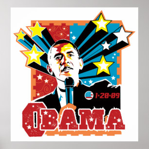 Poster d'Obama sur l'immigration - style rétro