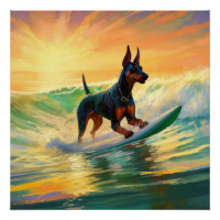 Doberman Beach Surf Peinture