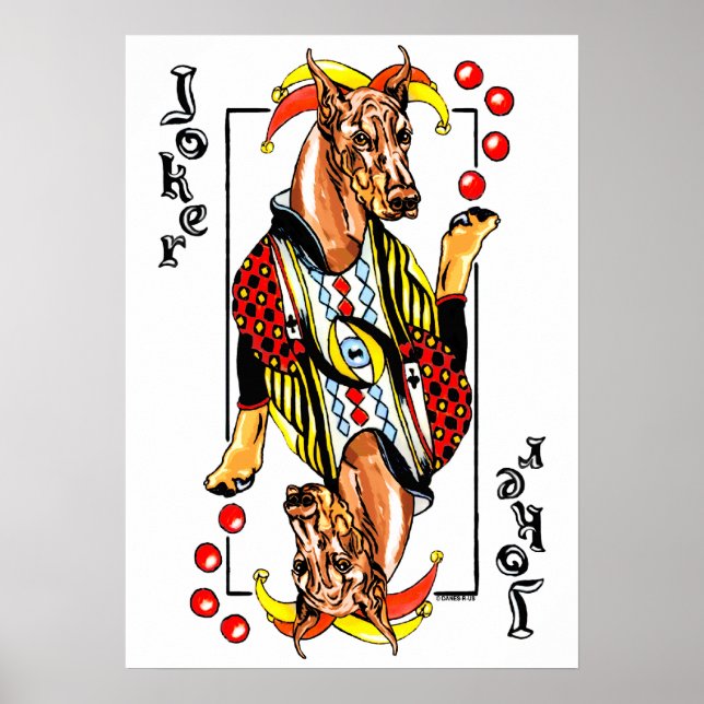 Poster Doberman Red Joker (Devant)