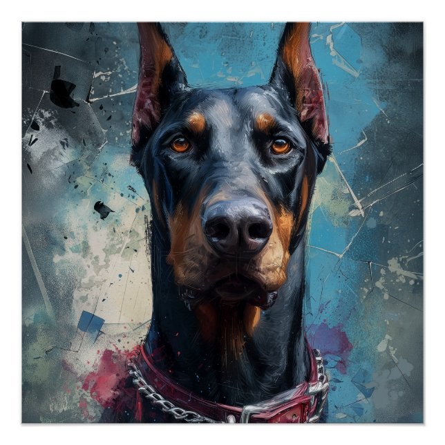 Poster Doberman – Strength and Loyalty (Devant)