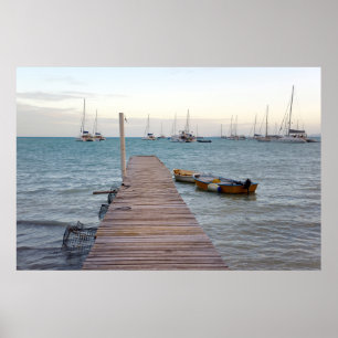 Poster Dock and lobster pots
