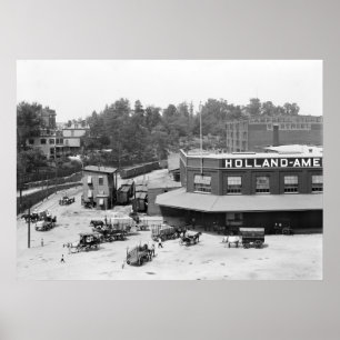 Poster Docks américains de la Hollande : 1900