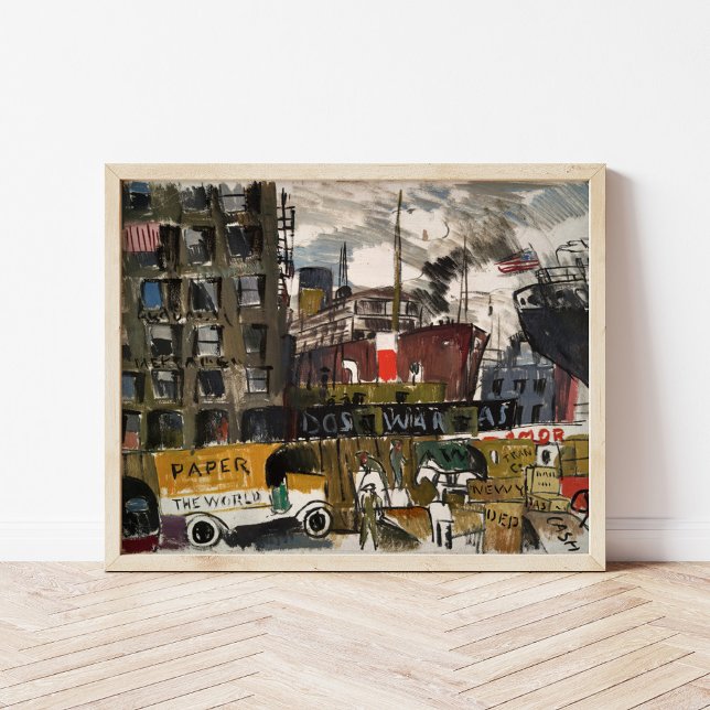 Poster Docks de New York | Joaquín Torres-García (Créateur téléchargé)