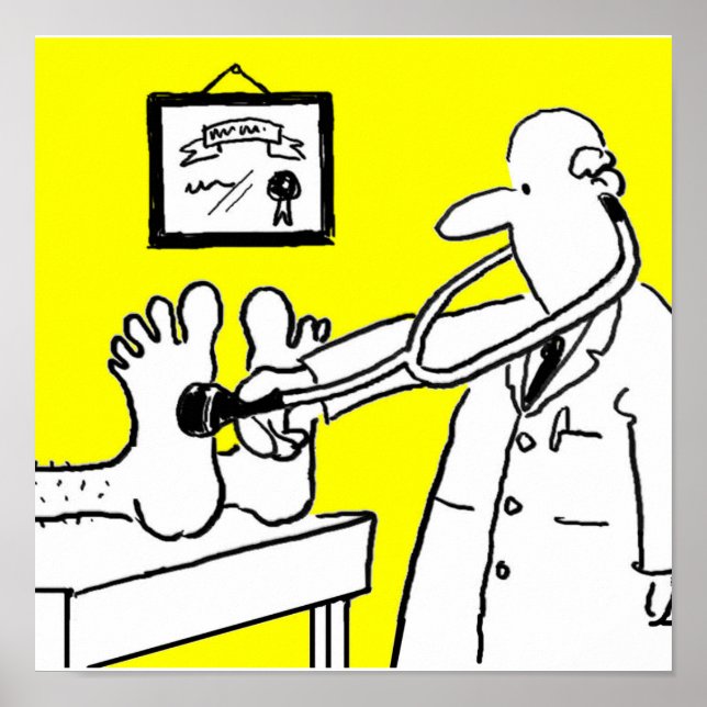 Poster Docteur avec stéthoscope (Devant)