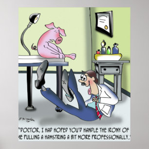 Poster Docteur Handles Pulled Hamstring Pas professionnel