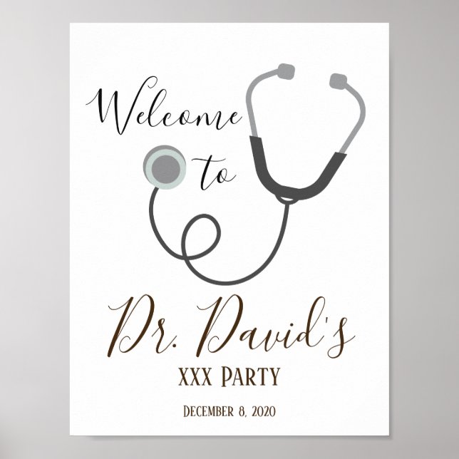 Poster Docteur, infirmière, hôpital (Devant)