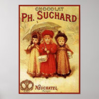 Doctorat en chocolat vintage. Suchard Ad