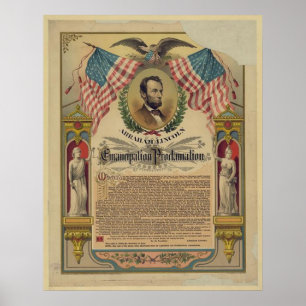 Poster Document de proclamation d'émancipation Imprimer